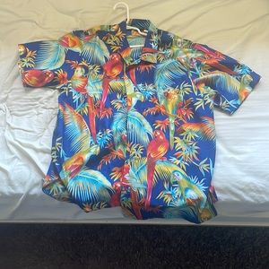Silk parrot Hawaiian shirt